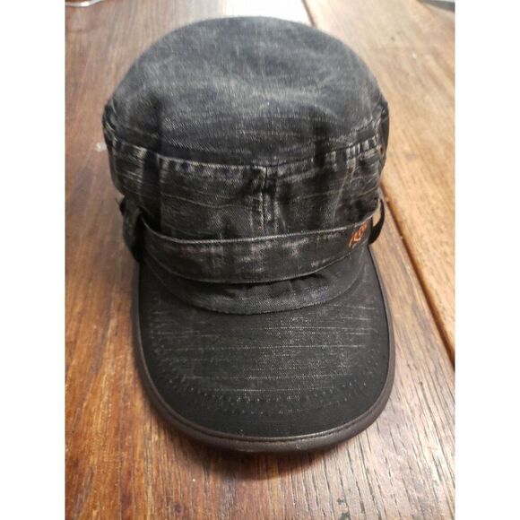 Hat unisex  black 100 cotton black - Picture 1 of 4